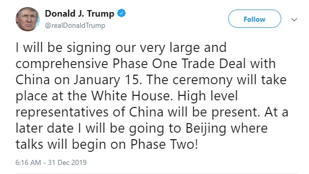 China Tariff Announcement